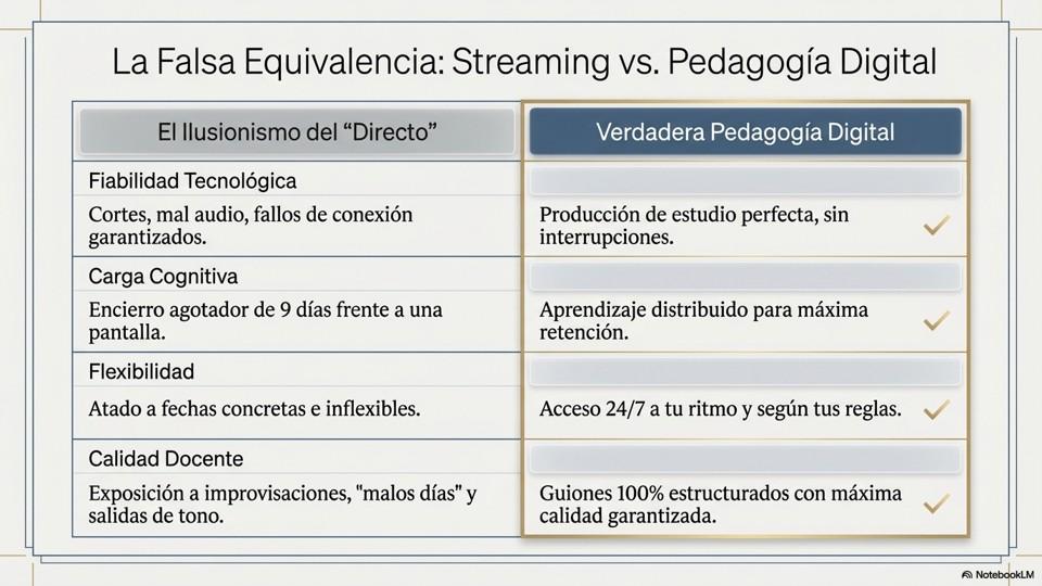 Streaming vs. Pregrabado vs. Crearte (Verdadera Pedagogía Digital)
